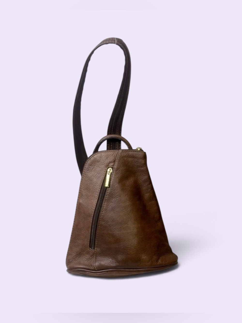 Brown Leather Sling Bag